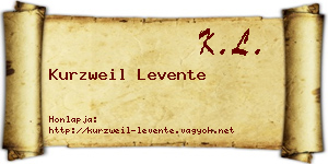 Kurzweil Levente névjegykártya